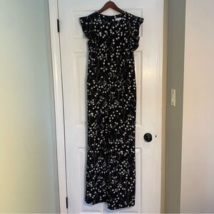 Calvin Klein Women’s Black Floral Palazzo Wide Leg Pantsuit